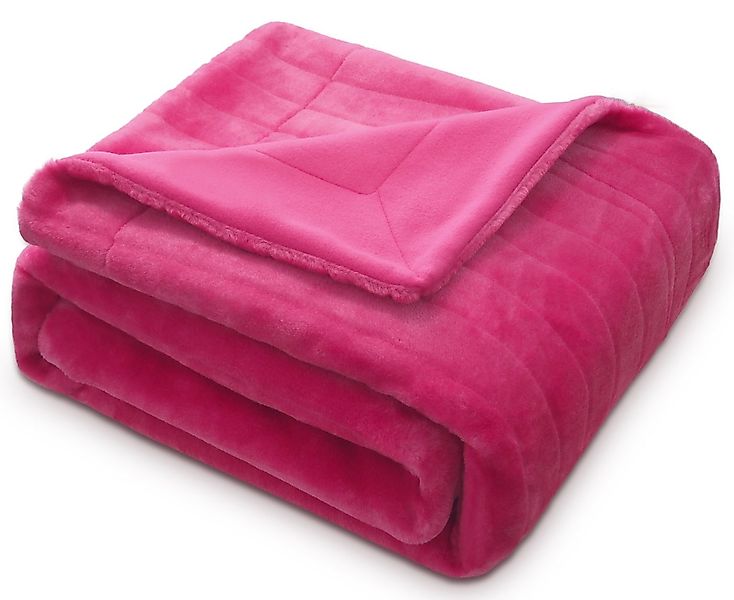 Natura Balance Tagesdecke Decke pink 1,8 kg Kuscheldecke 150x200 Tagesdecke günstig online kaufen