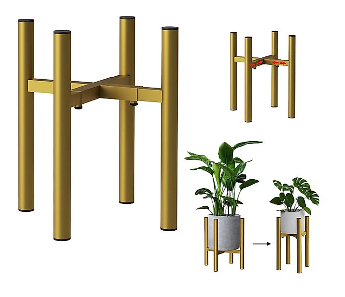 DanDiBo Blumenständer Verstellbar Gold Metall 30 günstig online kaufen