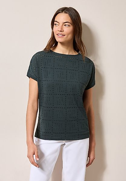 CECIL T-Shirt mit Lochmuster günstig online kaufen