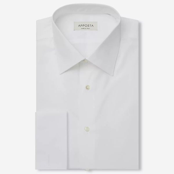 Hemd  einfarbig  weiß baumwolle twill doppelt gezwirnt sea island baumwolle günstig online kaufen