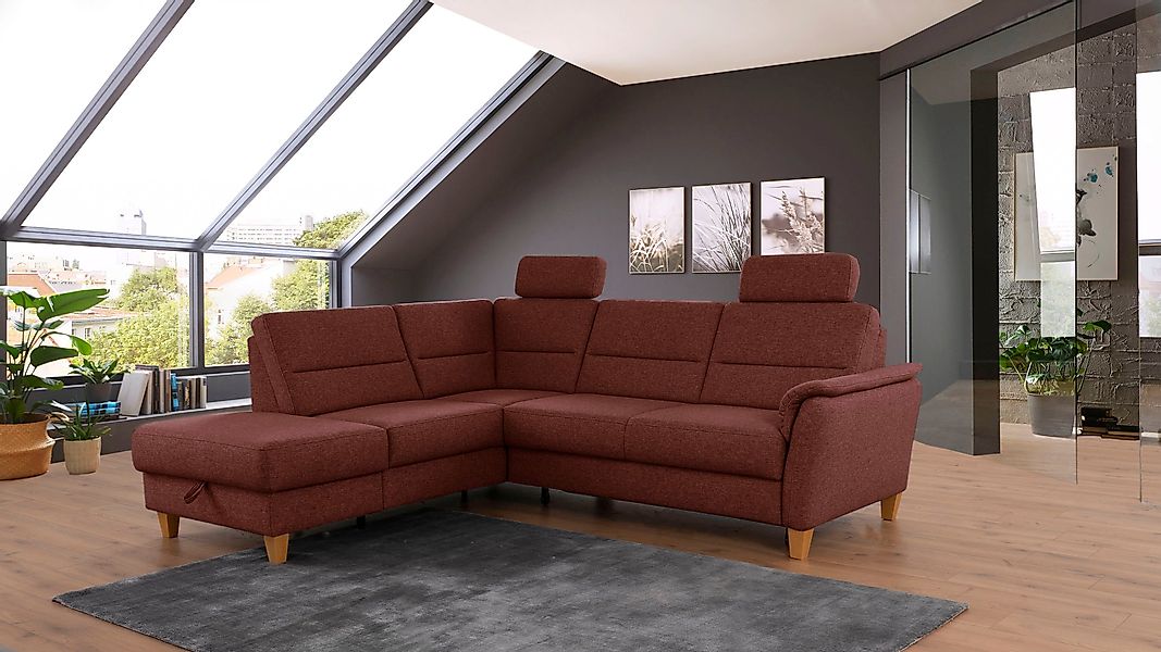 Home affaire Ecksofa Palmera L-Form, Federkern, günstig online kaufen