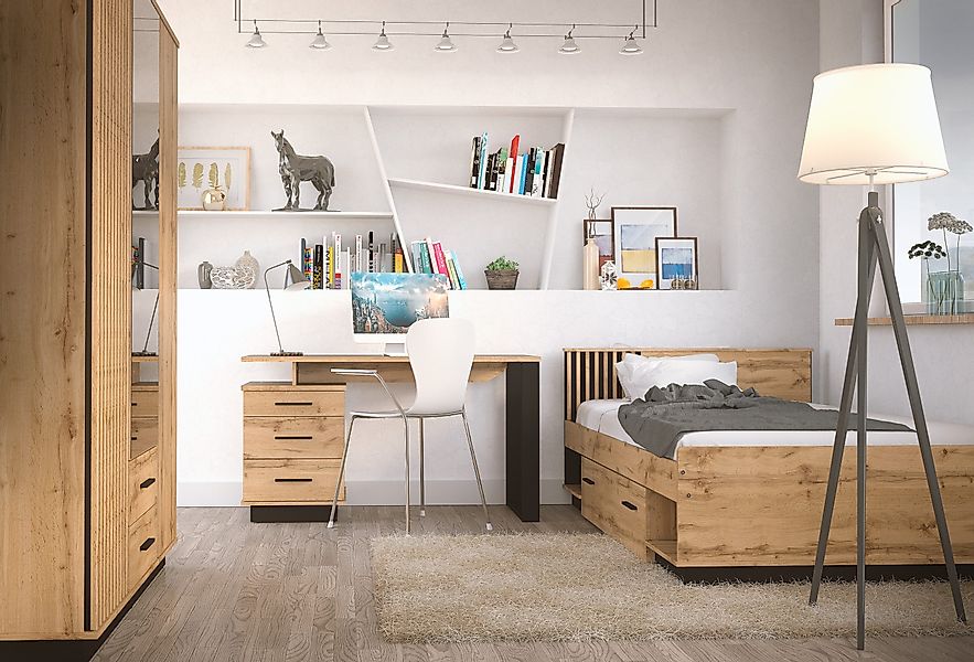 möbel-direkt.de Jugendzimmer-Set Lamelo, (Komplett Set, 3-tlg., günstig online kaufen