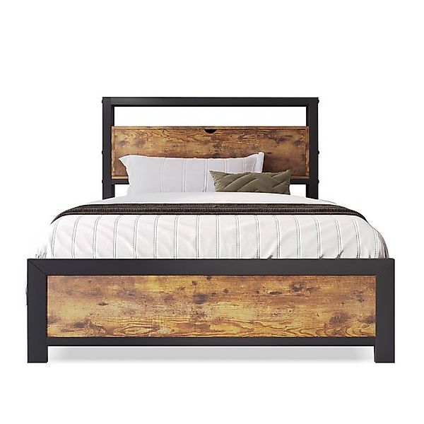 Gotagee Metallbett Einzelbett Bettgestell Schwarz flachbett Jugendbett Stau günstig online kaufen
