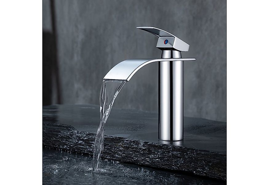 HOMELIVE Waschtischarmatur Wasserfall Wasserhahn Waschbeckenarmatur Einhand günstig online kaufen