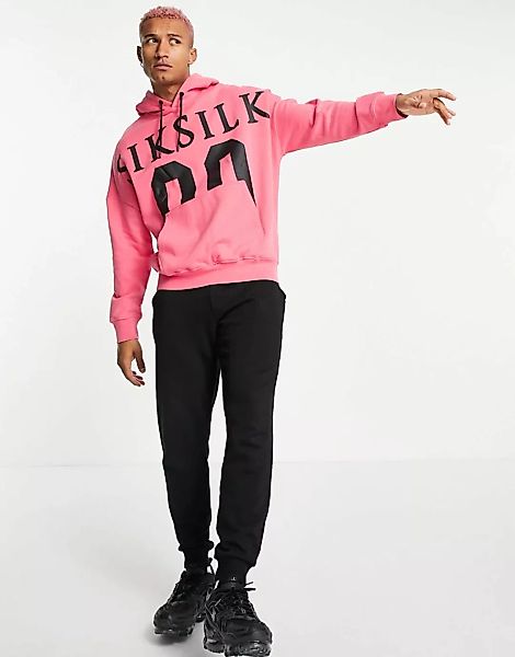 SikSilk – Sportlicher Oversize-Kapuzenpullover in Rosa günstig online kaufen