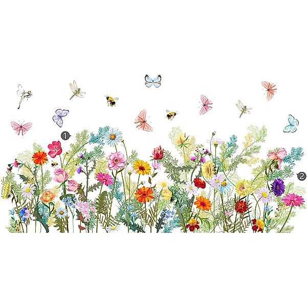 FELIXLEO Fensterbild Fensteraufkleber Blumen Iris Frühling günstig online kaufen
