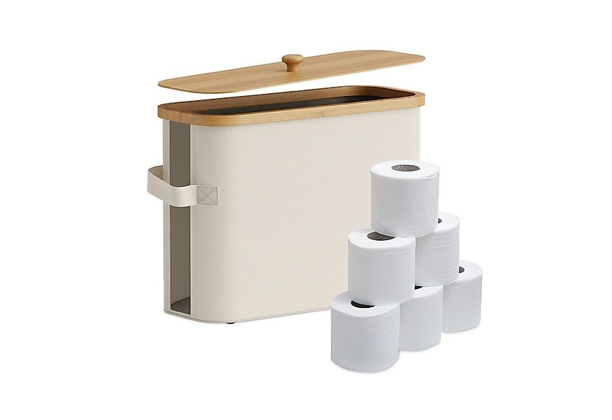 relaxdays Toiletten-Ersatzrollenhalter Toilettenpapier Aufbewahrung 12 Roll günstig online kaufen