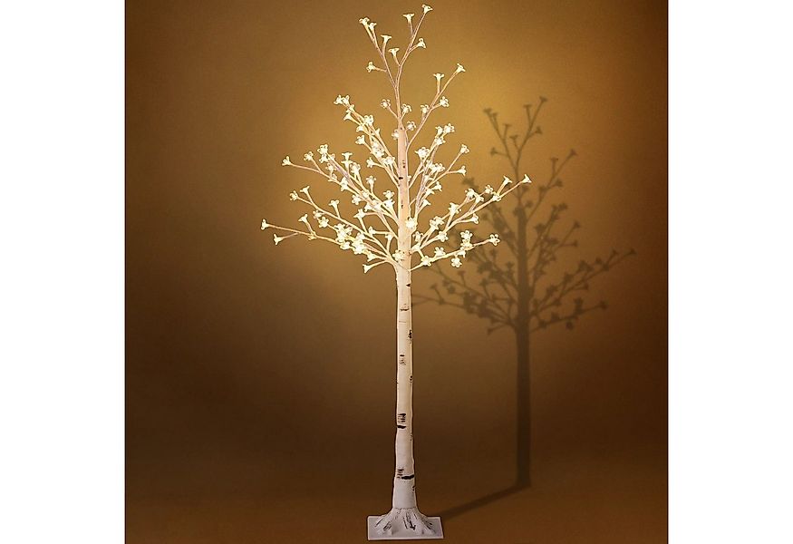 Kunstbaum LED Lichterbaum 150 cm LED Baum mit 120 warmweißen LEDs Birke, Bl günstig online kaufen