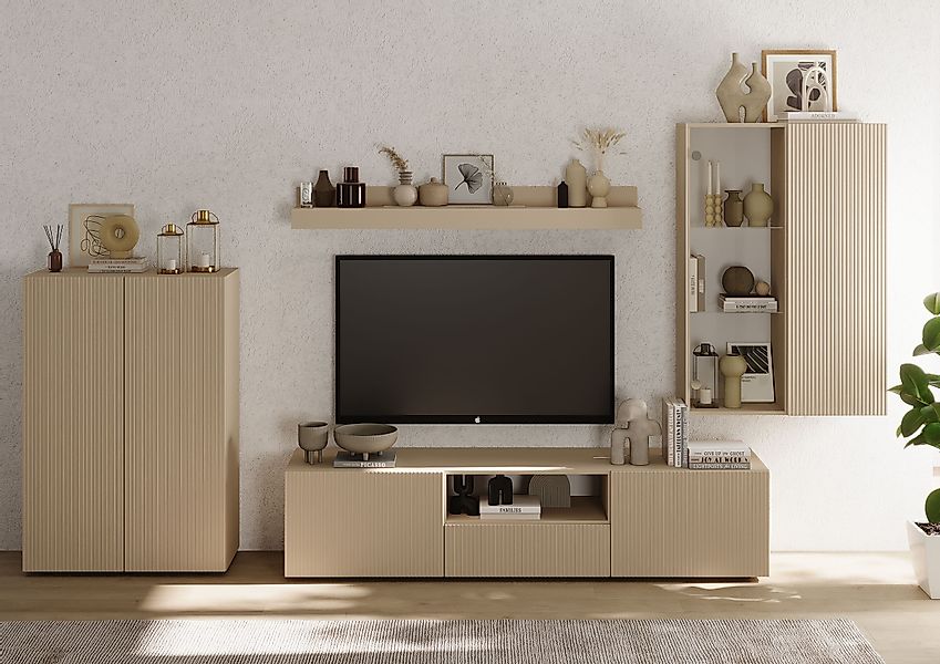 INOSIGN Wohnwand "Rio, 4tlg. Breite 300 cm, modernes, elegantes Wohnzimmer- günstig online kaufen