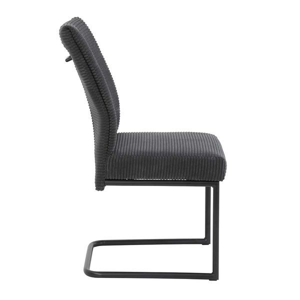Polsterstuhl Esszimmer in Anthrazit Cordstoff (4er Set) günstig online kaufen