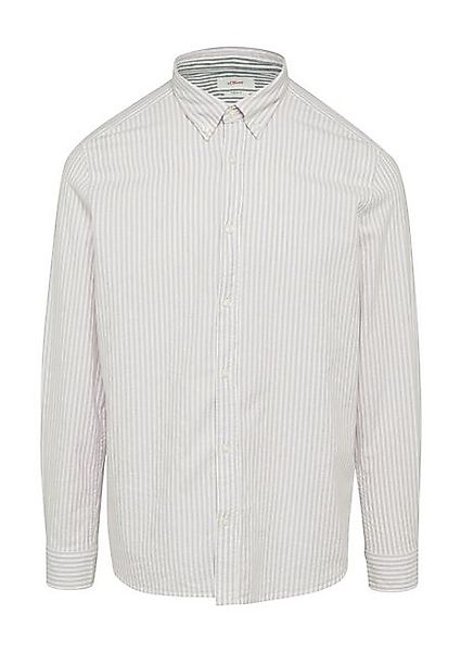 s.Oliver Langarmhemd Regular Fit: Gestreiftes Oxford-Hemd günstig online kaufen
