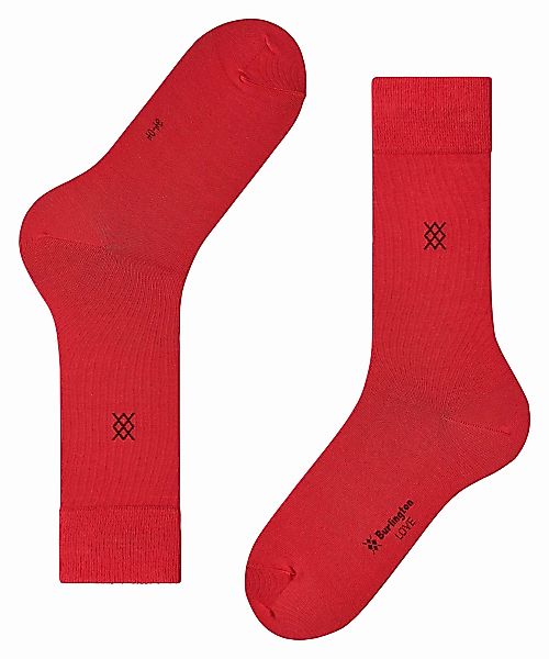 Burlington Secret Love Message Herren Socken, 40-46, Rot, AnderesMuster, Ba günstig online kaufen