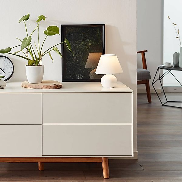 Brilliant Tischleuchte Primo, Lampe Primo Tischleuchte pfirsich 1x D45, E14 günstig online kaufen