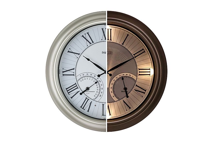 Samilito Wanduhr beleuchtete Wetterfeste für den Innen-Außenbereich,mit rF& günstig online kaufen