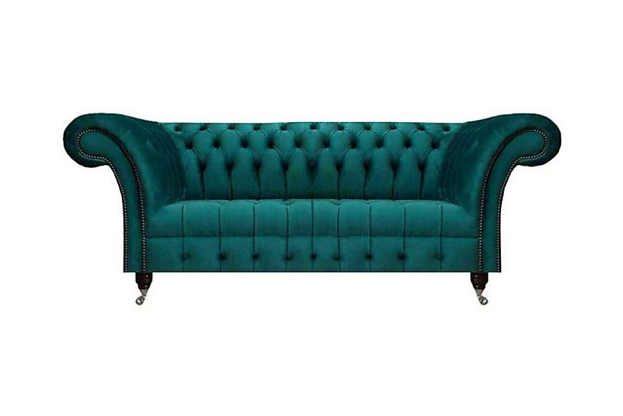 Xlmoebel Sofa Chesterfield Polstersofa in Grün für drei Personen - stilvoll günstig online kaufen