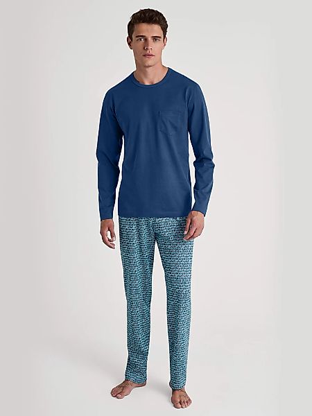 CALIDA Schlafanzug "Relax Imprint 1", (2 tlg.), Langarm-Shirt & Hose mit ge günstig online kaufen