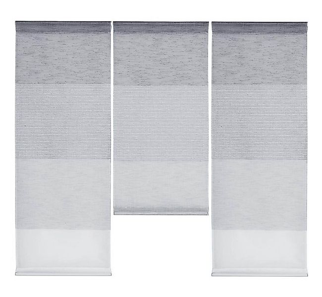 EXPERIENCE Scheibengardine Design Mini Flächenvorhang Set, weiß grau, gestr günstig online kaufen