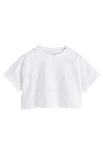 Next T-Shirt Kastiges T-Shirt 100 % Baumwolle mit Schleifen (1-tlg) günstig online kaufen