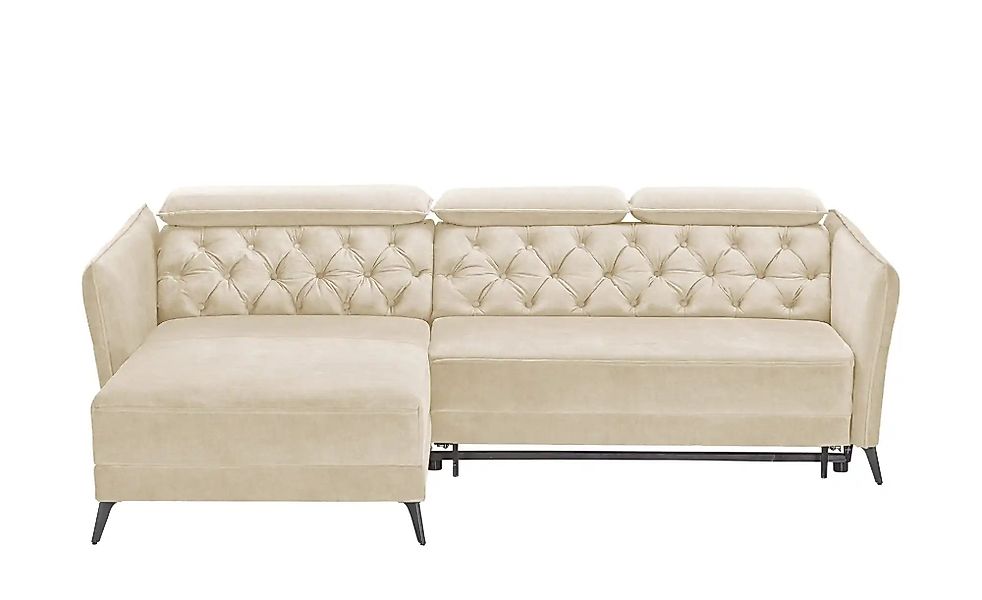 smart Ecksofa mit Kopfteilverstellung Kavita ¦ beige ¦ Maße (cm): B: 254 H: günstig online kaufen