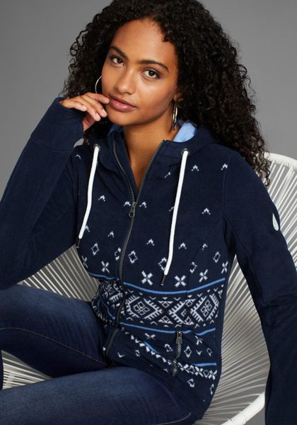 KangaROOS Fleecejacke mit Norweger Muster und günstig online kaufen