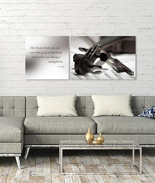 queence Leinwandbild »Musik«, Musiker-Kunst-Modern-Spa-Spa Bilder-Sprüche-S günstig online kaufen