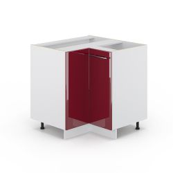 Vicco Eckunterschrank Fame-Line, Bordeaux Hochglanz/Weiß, 80.5 günstig online kaufen