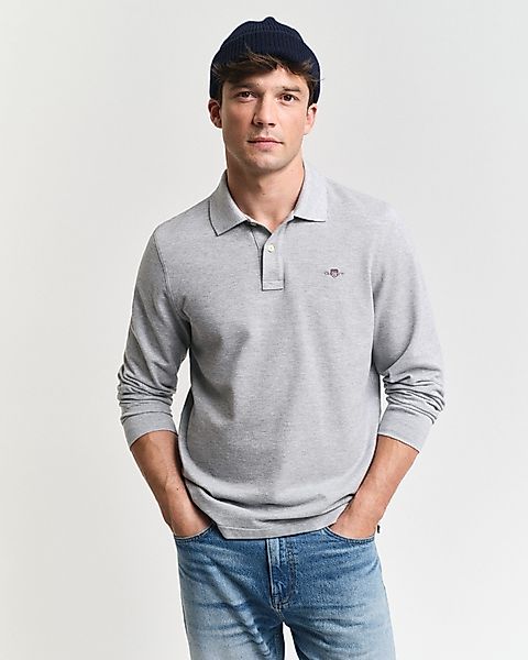 Gant Poloshirt "REG SHIELD LS PIQUE RUGGER" mit Logotickerei auf der Brust günstig online kaufen