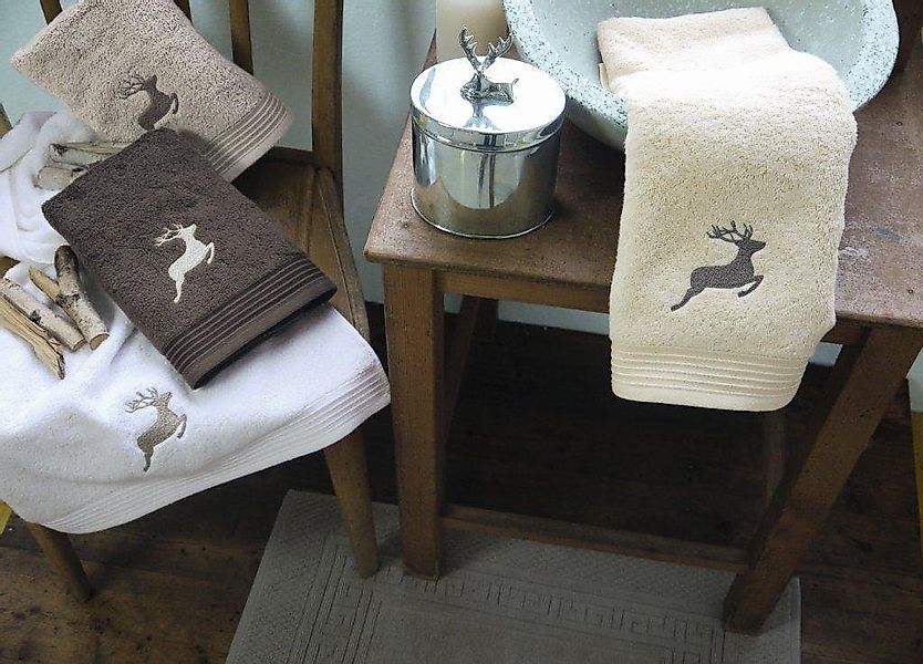 framsohn frottier Handtuch Frottierserie Hirsch Gästetuch Handtuch Duschtuc günstig online kaufen