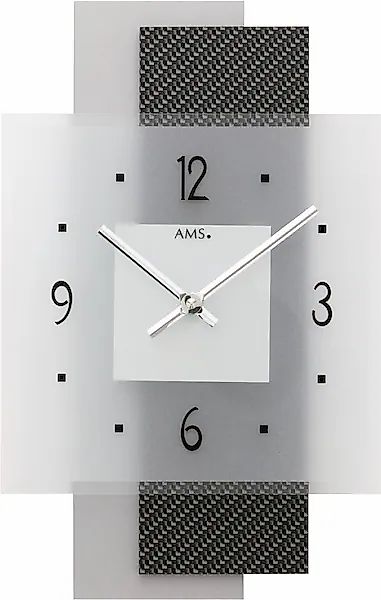 AMS Wanduhr »9243«, Quarzuhr,Holz,Wohnzimmer,Esszimmer,Küche,Arbeitszimmer, günstig online kaufen