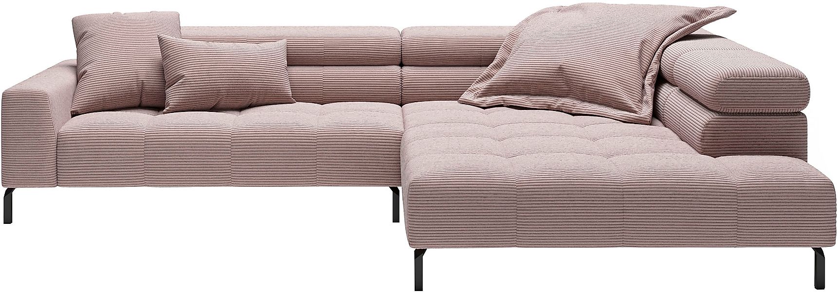 Places of Style Ecksofa »Cleveland, L-Form, incl. Kopfteilverstellung, Brei günstig online kaufen