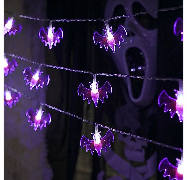 Rosnek LED-Lichterkette Halloween-Thema, Geist/Fledermaus/Spinne, batterieb günstig online kaufen