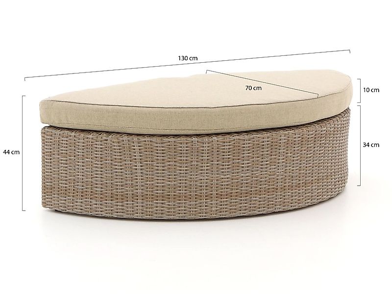 Intenso Venetië Loveseat Gartenhocker 130x70 cm günstig online kaufen