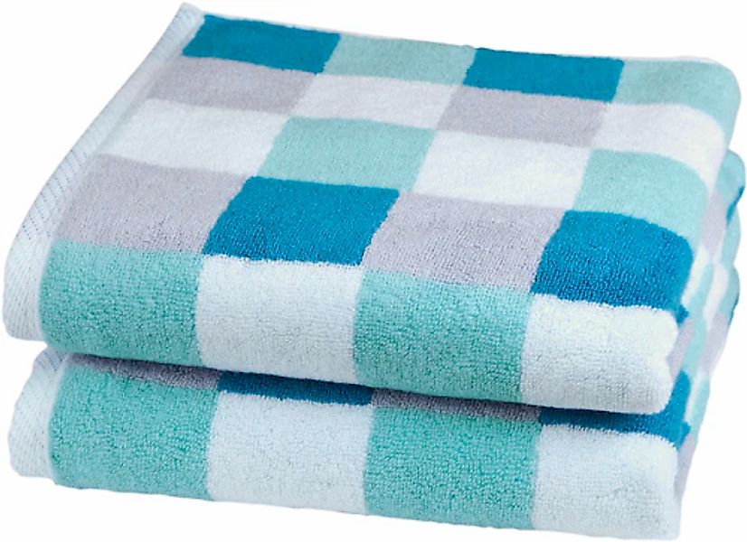 ROSS Handtücher »Würfelfond«, (Set, 2 St., 2 Handtücher 50 x 100 cm), 100% günstig online kaufen