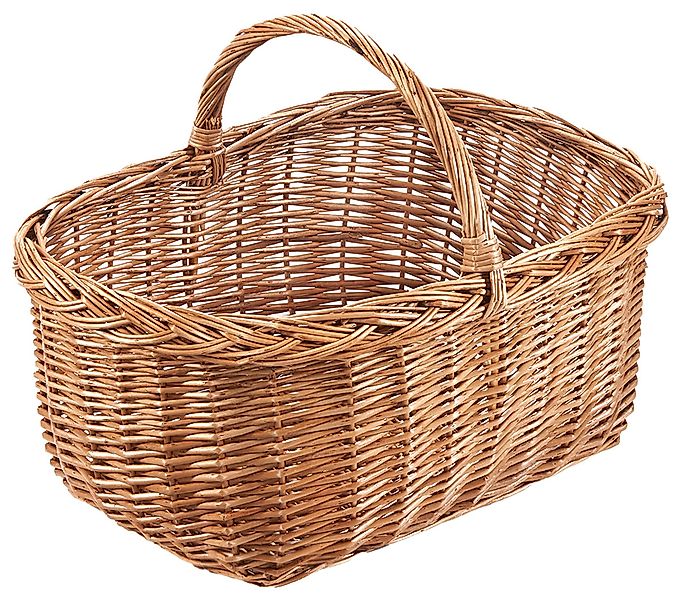 Kobolo Einkaufskorb Geflochtener Weidenkorb Korb Shopper günstig online kaufen