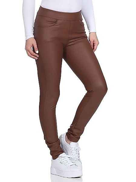 Aurela Damenmode Thermoleggings Damen Leder Hose gefütterte Leggings Komfor günstig online kaufen