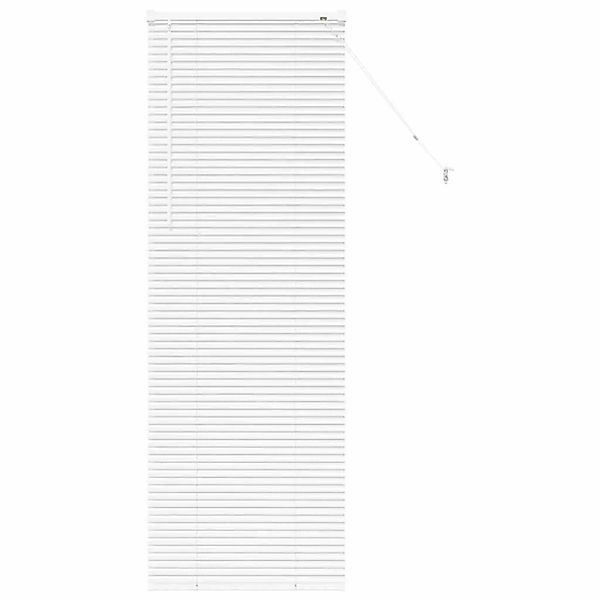 vidaXL Balkenjalousien mit Vorhängen Weiß 175 x 55 cm Aluminium 42005988 günstig online kaufen
