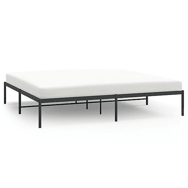 vidaXL Bettgestell, Bettrahmen Metall Schwarz 180x200 cm günstig online kaufen
