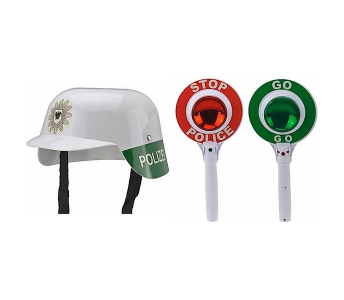 peveha24 Spiel-Verkehrszeichen Kinder Polizei Set Helm Kelle Polizeihelm Po günstig online kaufen