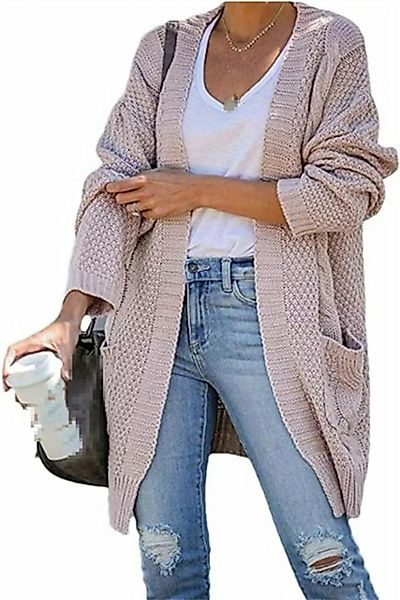 RUZU UG Cardigan Strickjacke Damen Mantel Winterpullover Strickwaren Strick günstig online kaufen