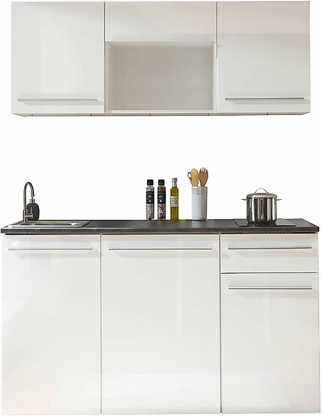 BASIC by Balculina Pantryküche "Jazz Singleküche" Breite 160 cm, wahlweise günstig online kaufen