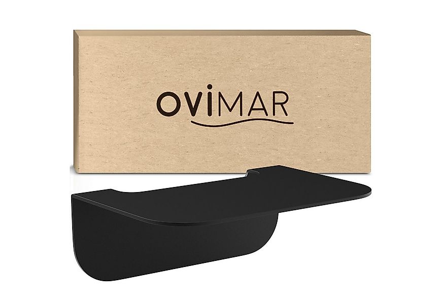 ovimar Badregal Gimsoya, 1-tlg., aus Edelstahl in Schwarz zur Zum Kleben günstig online kaufen