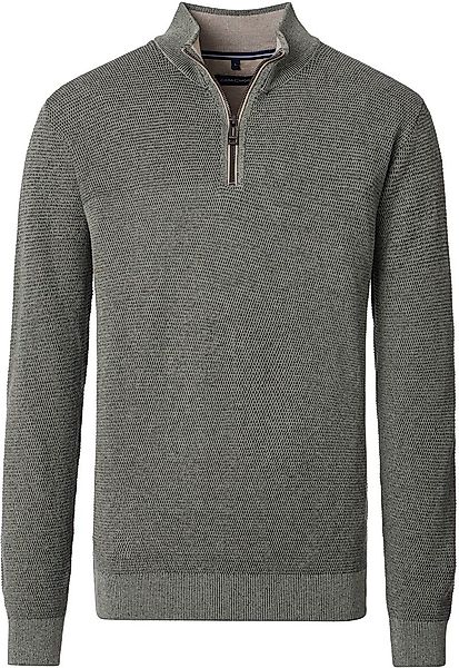 Casa Moda Halfzip Pullover Structure Grün - Größe 4XL günstig online kaufen