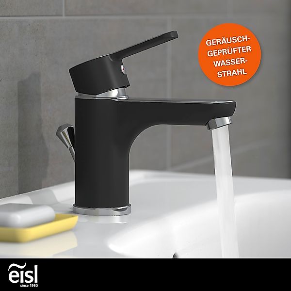 Eisl Waschtischarmatur Diziani Schwarz-Chrom günstig online kaufen
