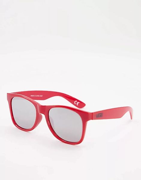 Vans – Spicoli – Flache Sonnenbrille in Rot günstig online kaufen