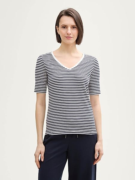 TOM TAILOR T-Shirt T-Shirt mit V-Ausschnitt günstig online kaufen