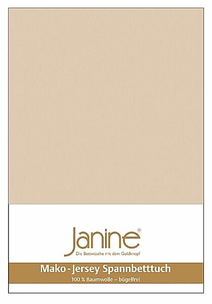 Janine Janine Spannbetttuch Mako-Feinjersey 5007 vulkan (77) Größe:  150x20 günstig online kaufen