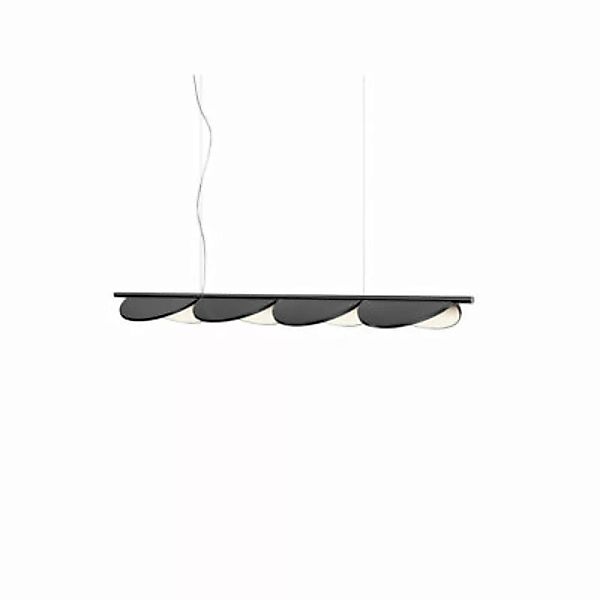 Pendelleuchte Almendra Linear S4 metall grau schwarz / LED - L 166,5 cm / 4 günstig online kaufen