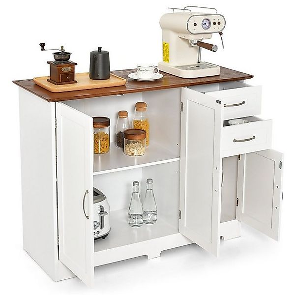 COSTWAY Küchenbuffet mit Arbeitsplatte, Schublade&Tür, Küchenschrank 100×40 günstig online kaufen