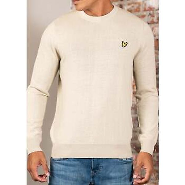 Lyle & Scott  Pullover Cotton merino crew neck jumper - grey taupe günstig online kaufen