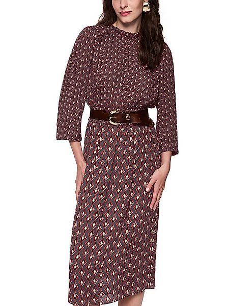 Marc Cain Midikleid Prairie Muse Premium Damenmode bedruckt, Rüschen am Aus günstig online kaufen